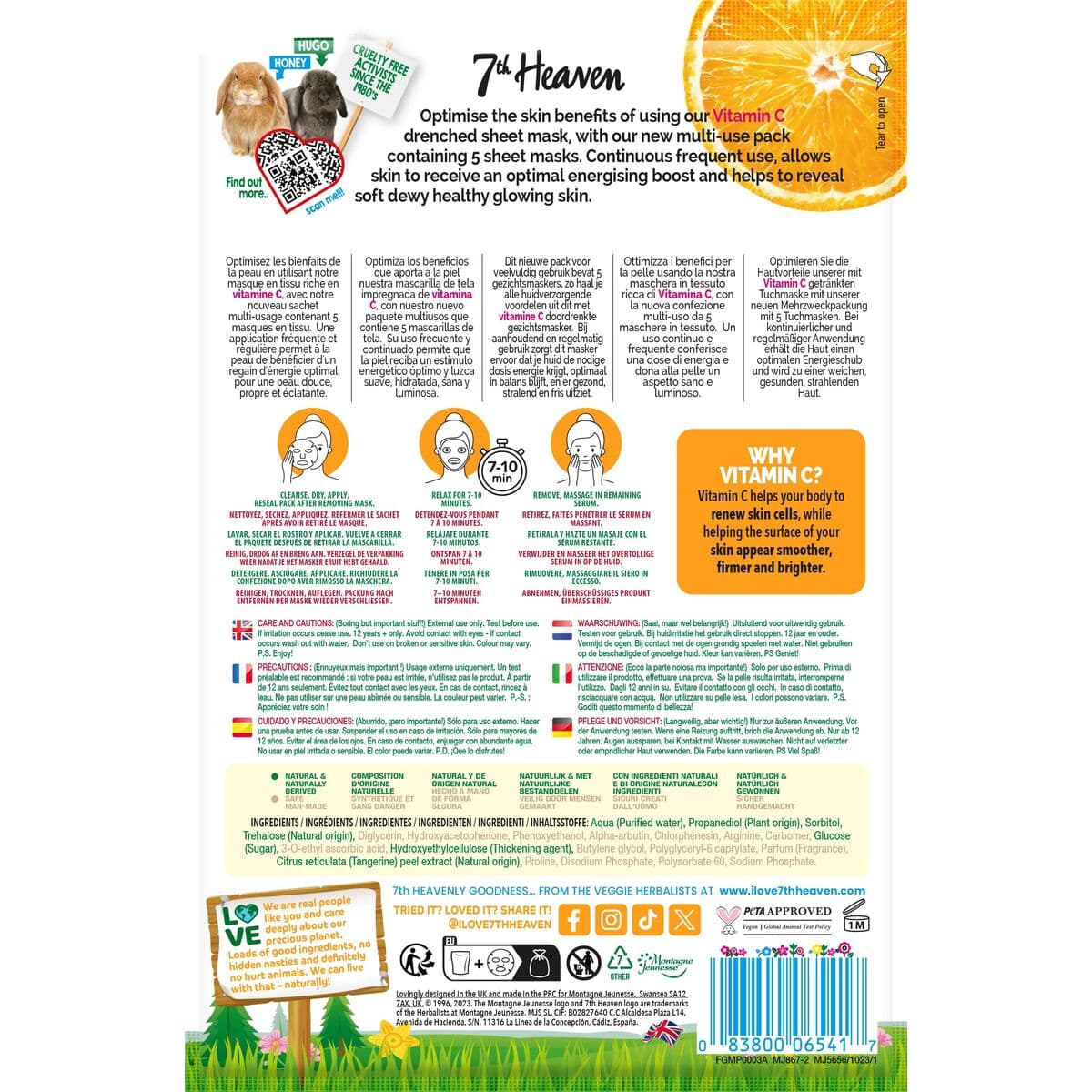 Crema Viso 7th Heaven VITAMINA C (5 Unità)