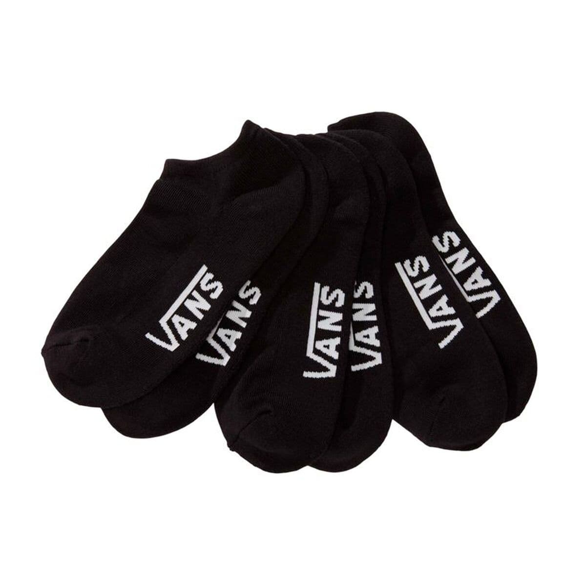 Calzini Fantasmini Sportivi Vans Classic Kick ROX Nero 3 Pezzi