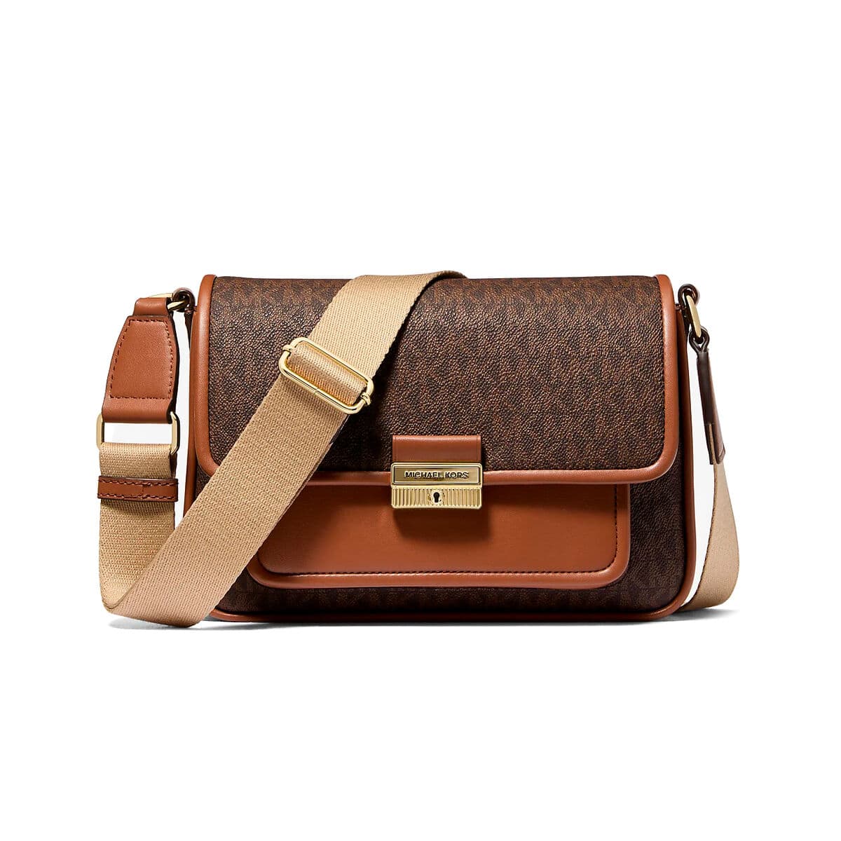 Borsa a Tracolla Michael Kors BRADSHAW Marrone 24 x 16 x 6 cm