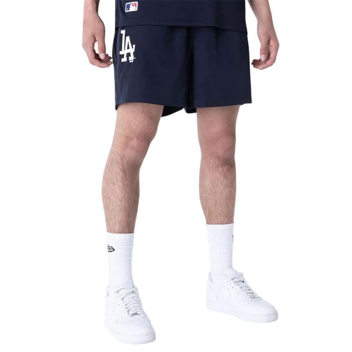Pantaloni Corti Sportivi da Uomo New Era LA Dodgers League Essential Blu Marino
