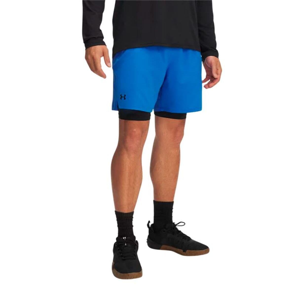 Pantaloni Corti Sportivi da Uomo Under Armour Vanish Woven Azzurro