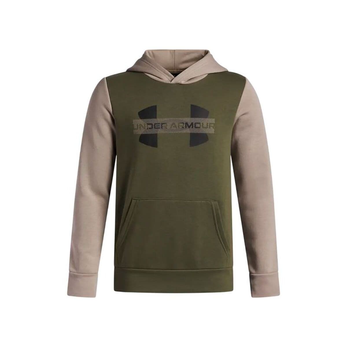 Felpa con Cappuccio da Bambina Under Armour Rival Flc Cblck Grphc Hd Oliva