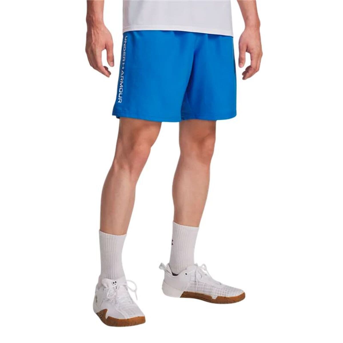 Pantaloni Corti Sportivi da Uomo Under Armour Tech Woven Azzurro
