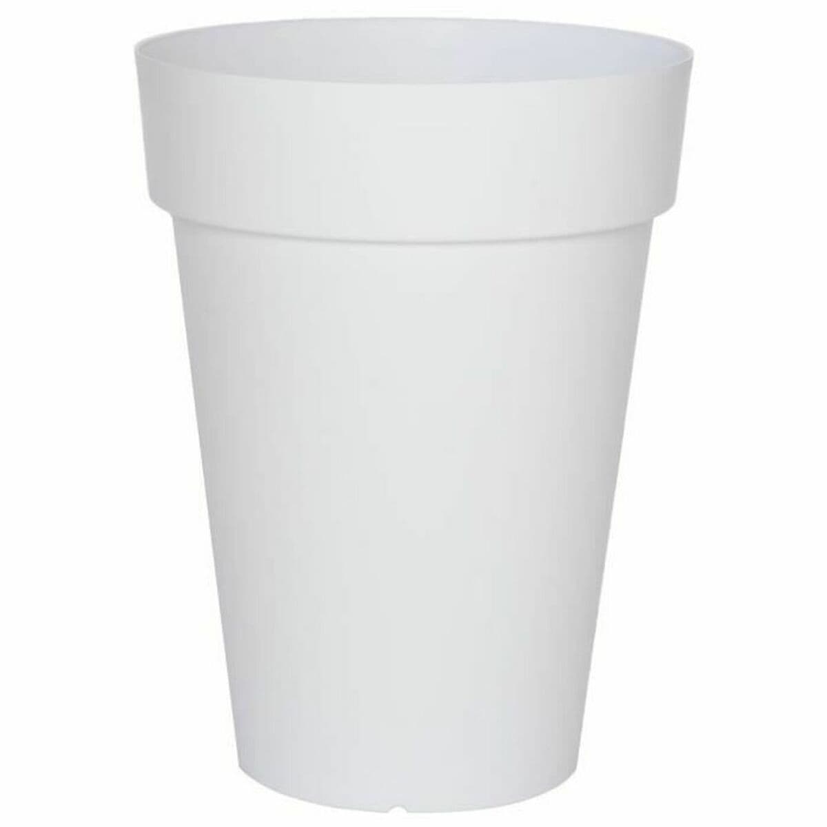 Vaso Riviera Bianco Plastica Quadrato Ø 40 cm