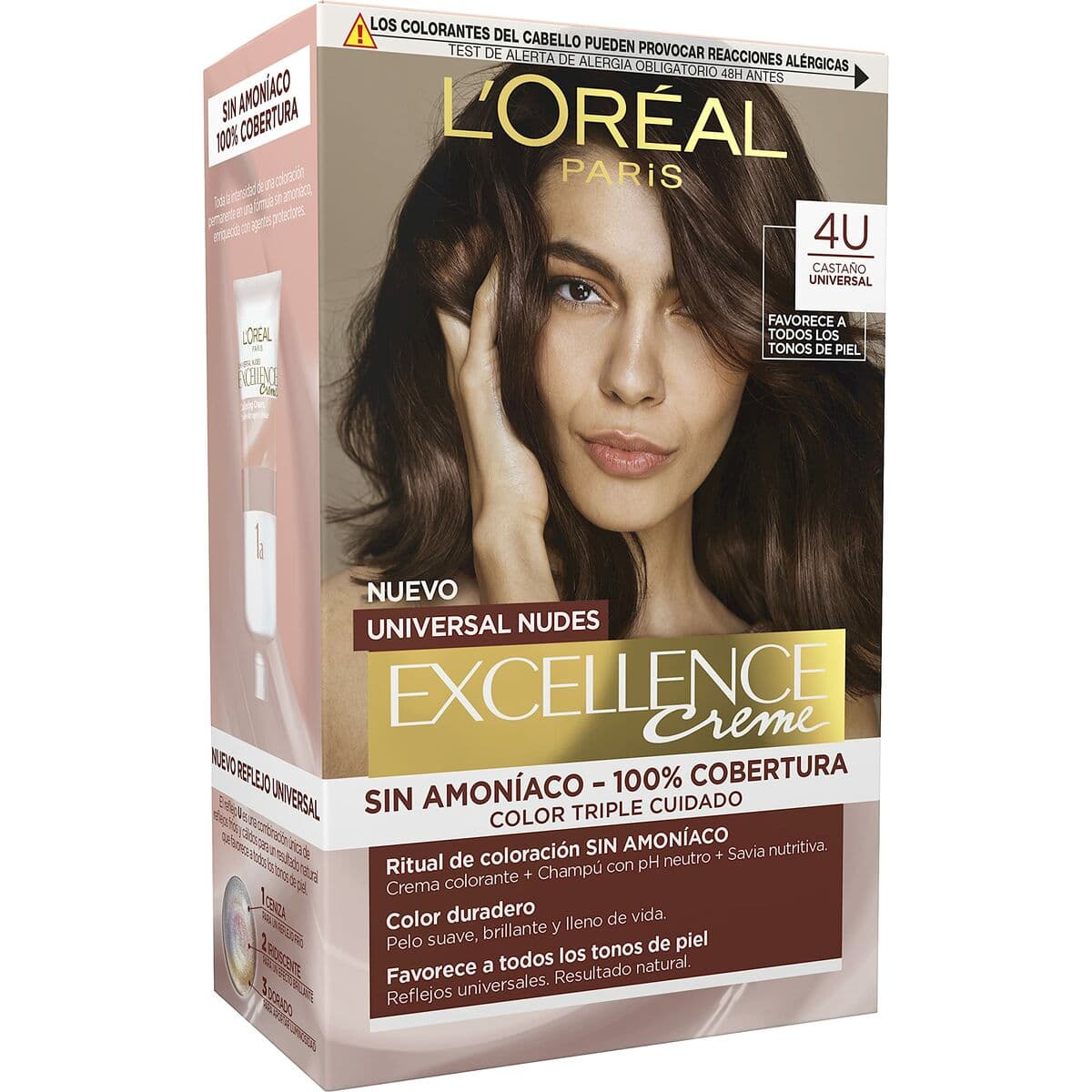 Tintura Permanente L'Oreal Make Up Excellence Castano Nº 4u-Brown (5 Unità)