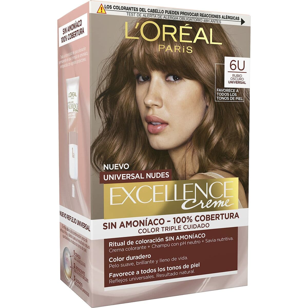 Tintura Permanente L'Oreal Make Up Excellence Biondo Scuro Nº 6u-Dark Blonde (5 Unità)