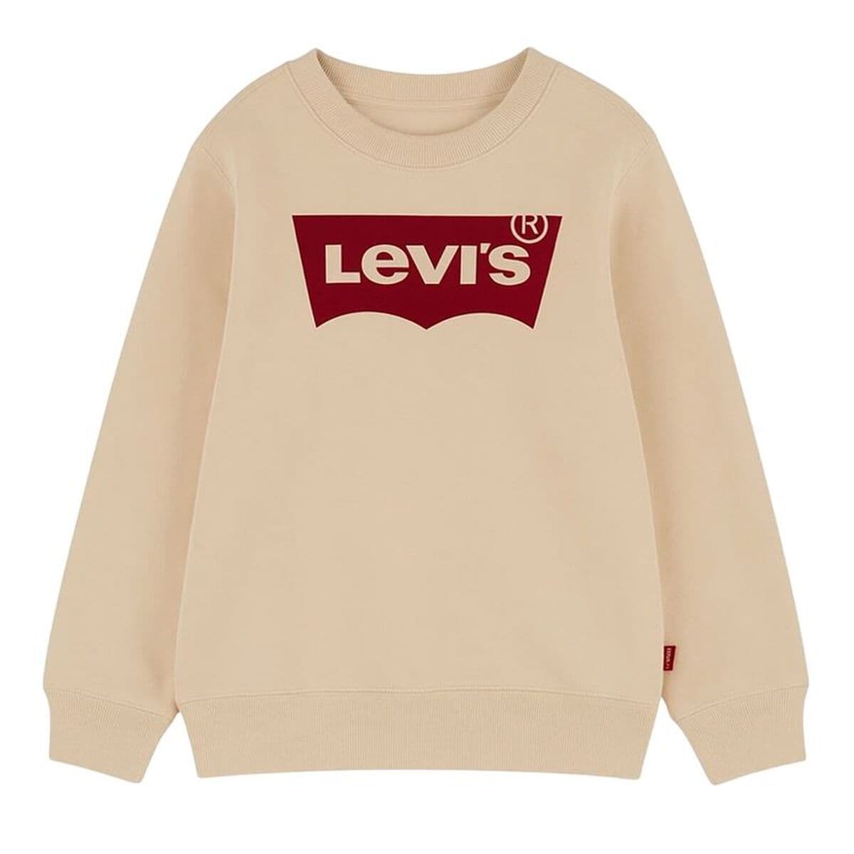 Felpa senza Cappuccio Bambino Levi's Batwing Crewneck Bianco