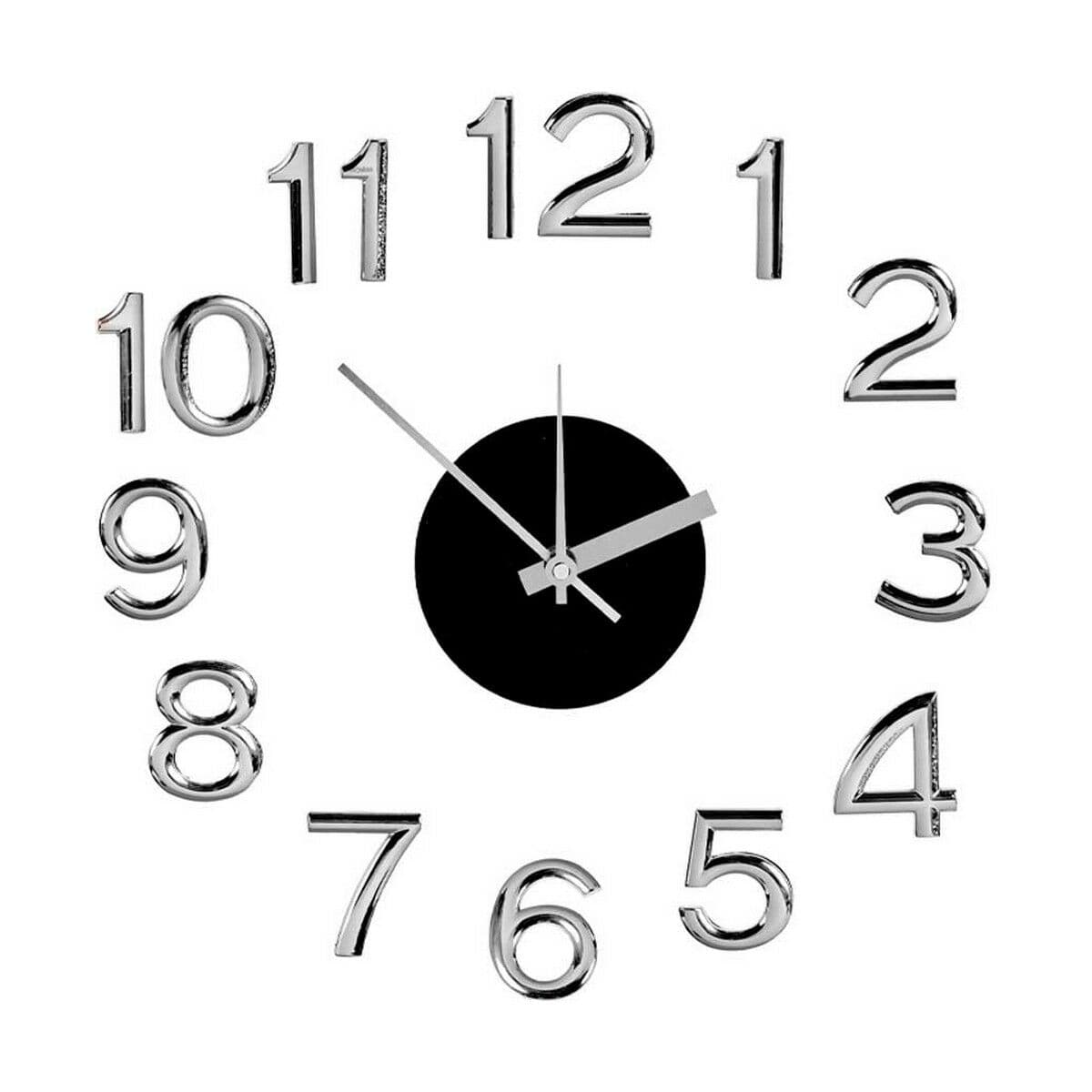 Orologio da Parete Gift Decor Bianco Argentato ABS EVA Ø 35 cm Adesivo (6 Unità)