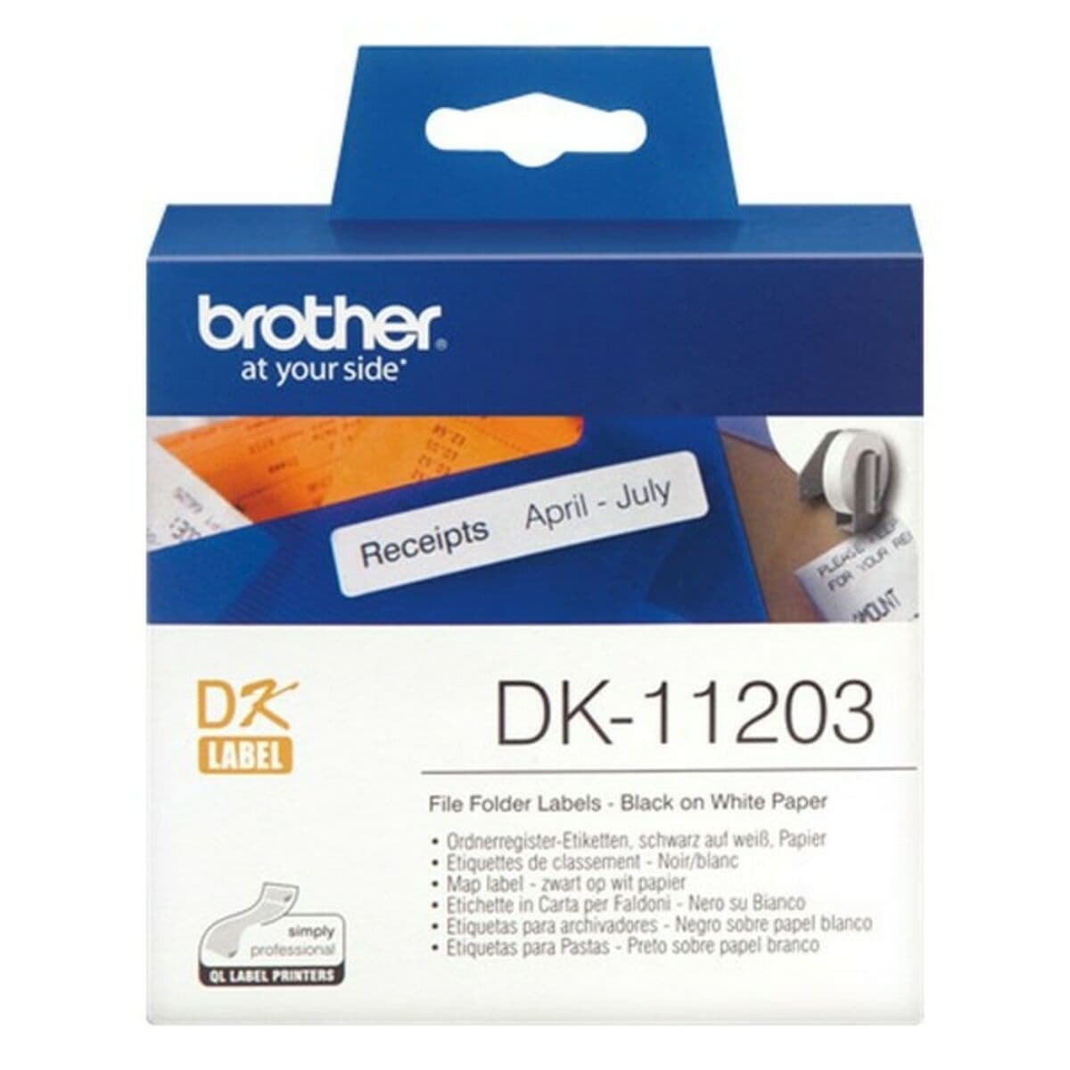 Nastro Laminato per Etichettatrici Brother DK11203 Bianco