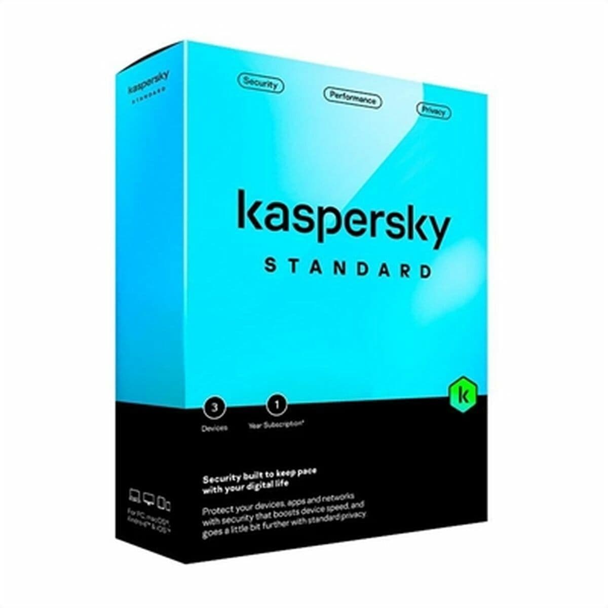 Software di Gestione Kaspersky Standard 3 Dispositivos Caja 1 año ESP