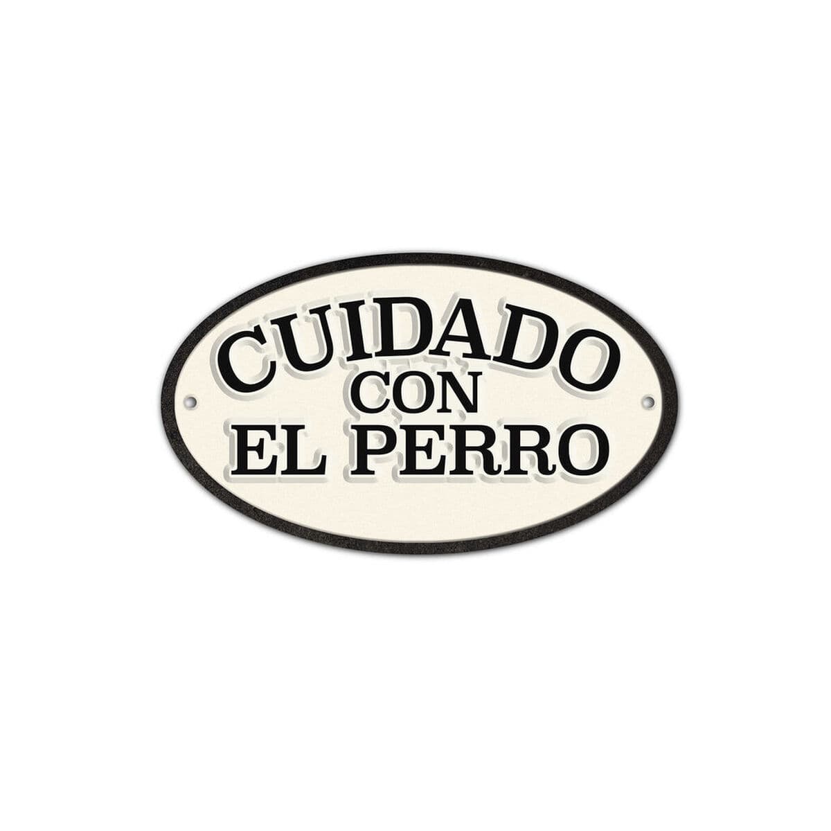 Distintivo Magnet & Steel Cuidado con el Perro 16,3 x 9,5 cm