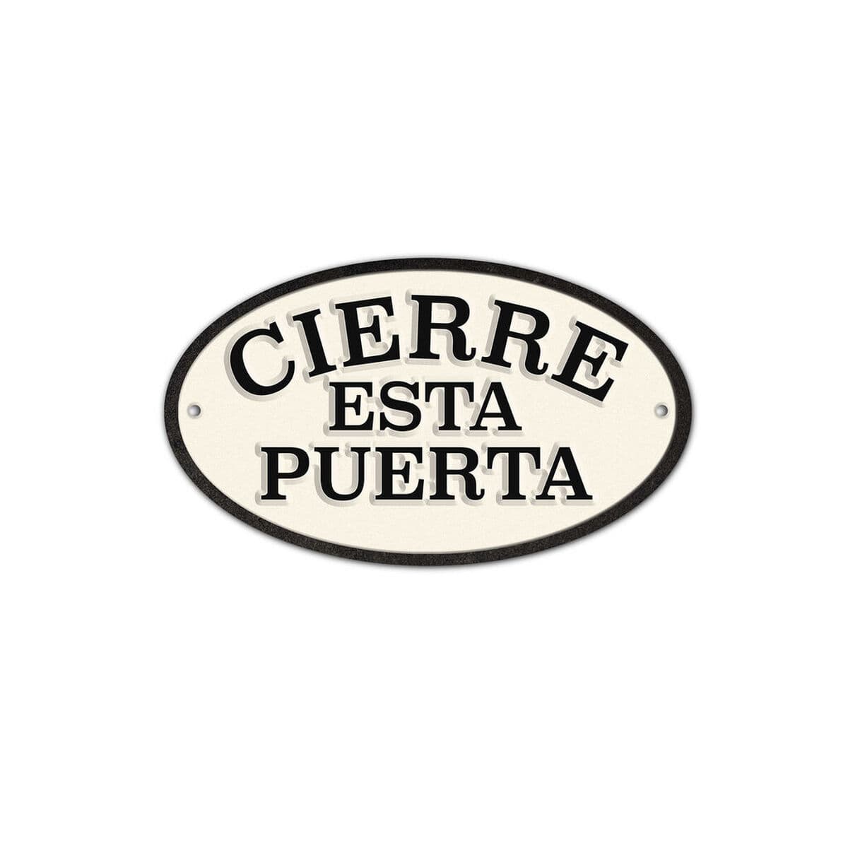 Distintivo Magnet & Steel Cierre esta Puerta 16,3 x 9,5 cm