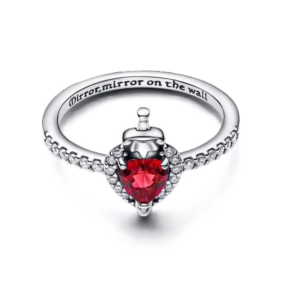 Anello Donna Pandora 193422C01-52 Argentato Rosso 12