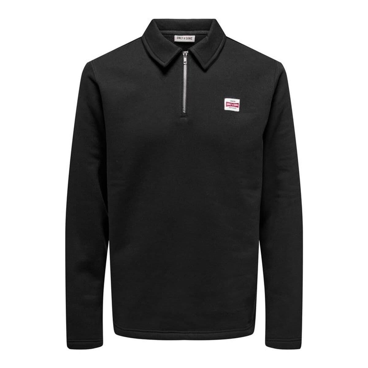Felpa senza Cappuccio Uomo Only & Sons Onsdawson Reg Halfzip Sweat Nero