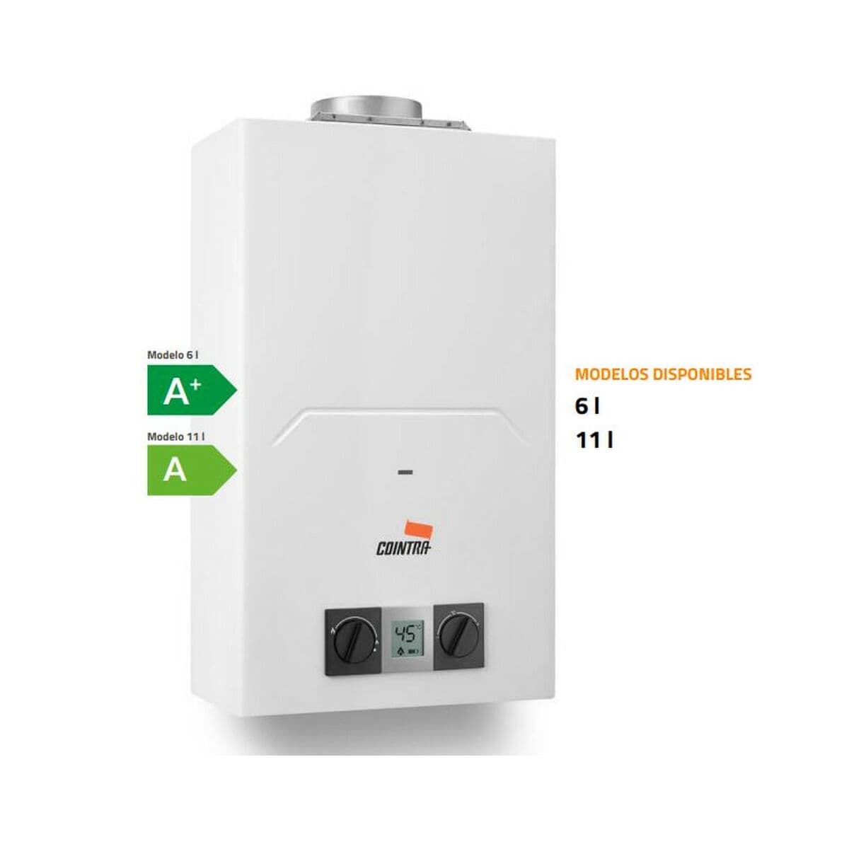 Riscaldatore a gas Cointra CADI 11 BUT Bianco