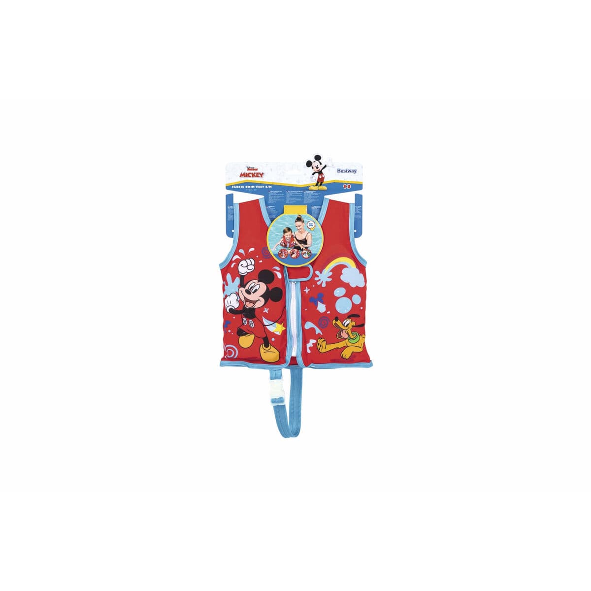 Gilet Bestway Disney Mickey Mouse UPF 50+ 51 cm +1 a 3 Anni Piscina e Spiaggia 09101