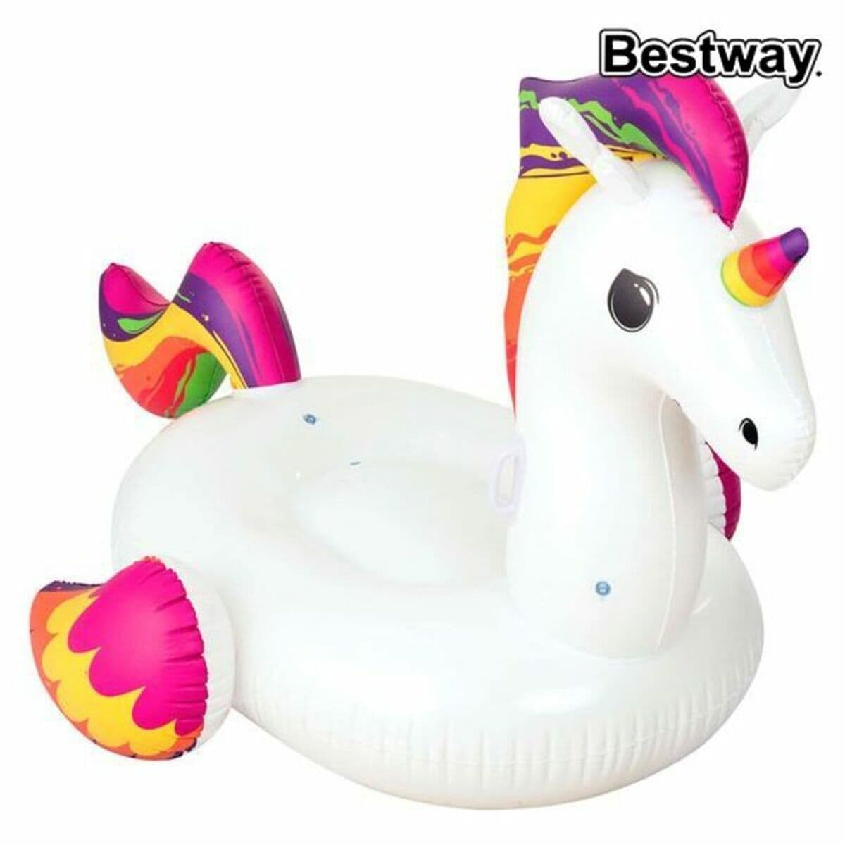 Bestway Figura Gonfiabile Unicorno con Maniglie 224x164 cm Spiaggia e Piscina 41113