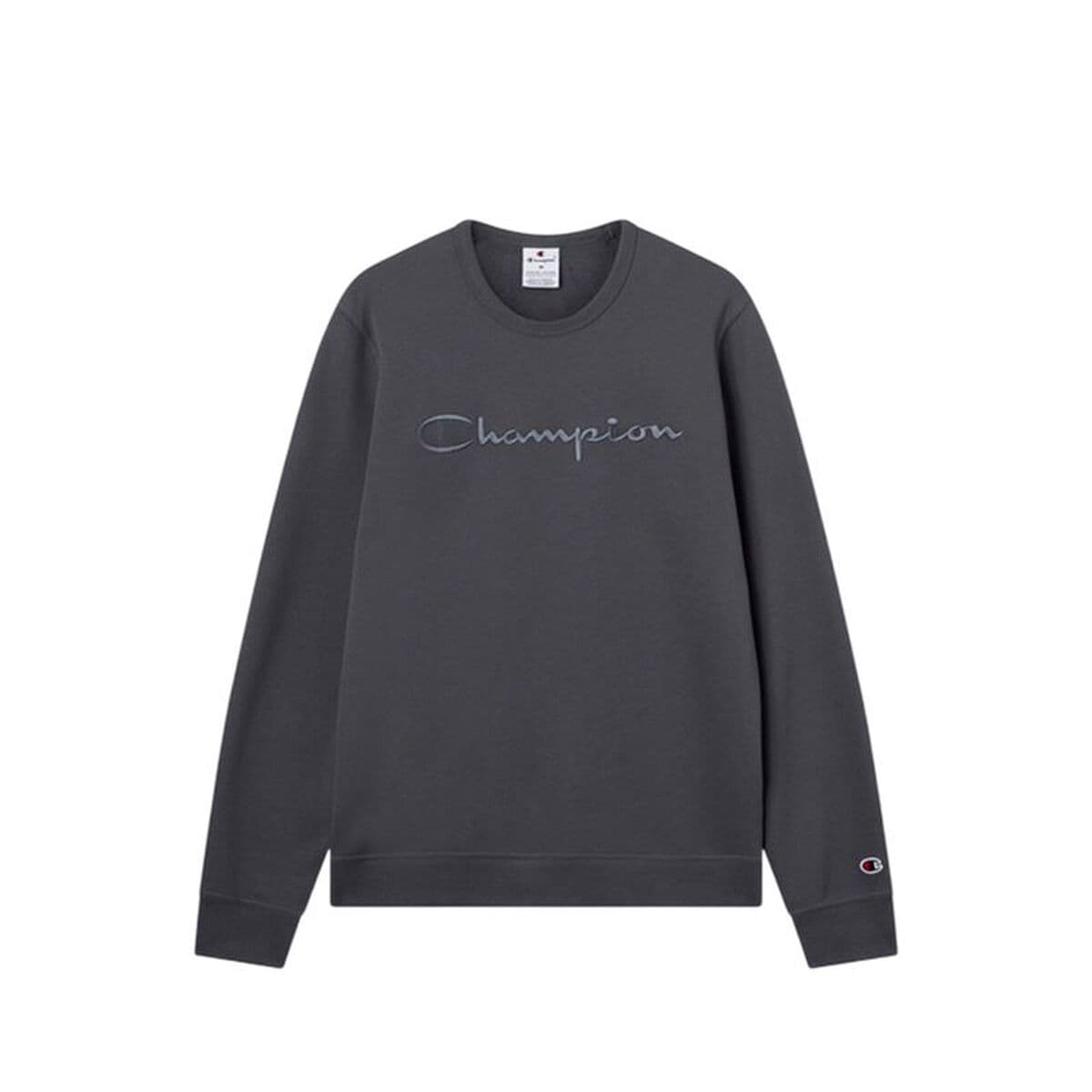 Felpa senza Cappuccio Uomo Champion Icons Tonal Grigio scuro