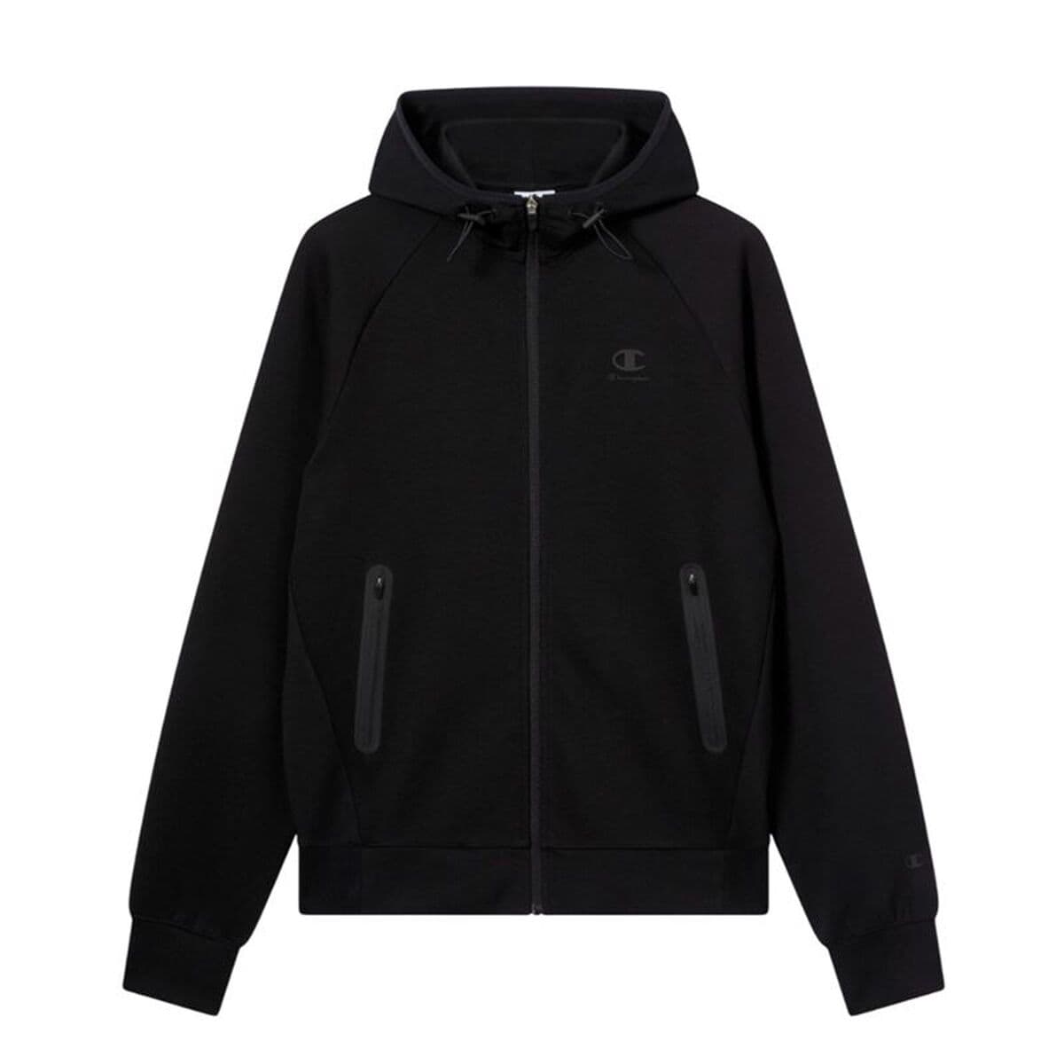 Felpa con Cappuccio Uomo Champion C-Tech Nero