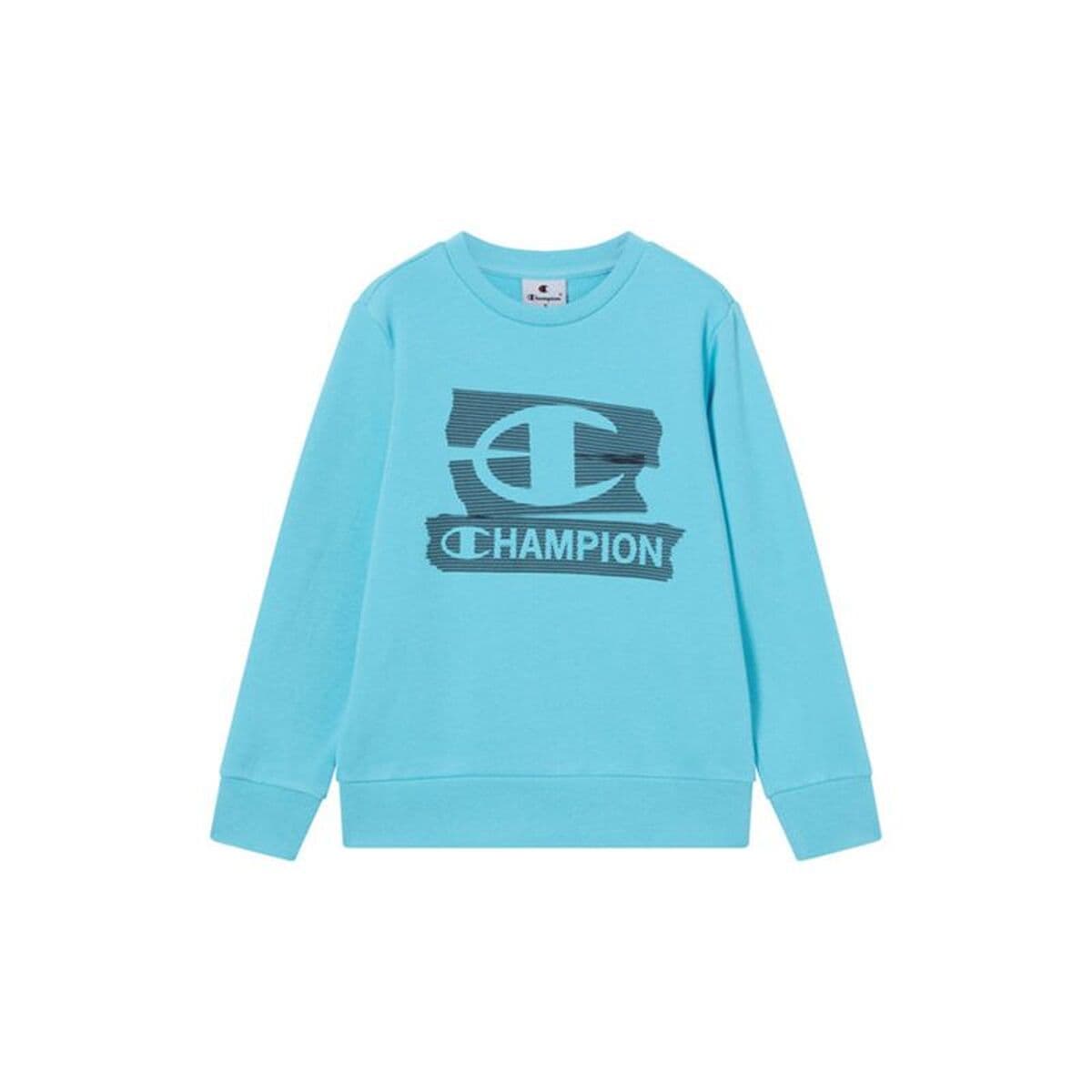 Felpa senza Cappuccio Bambino Champion Graphic Shop Azzurro Acqua