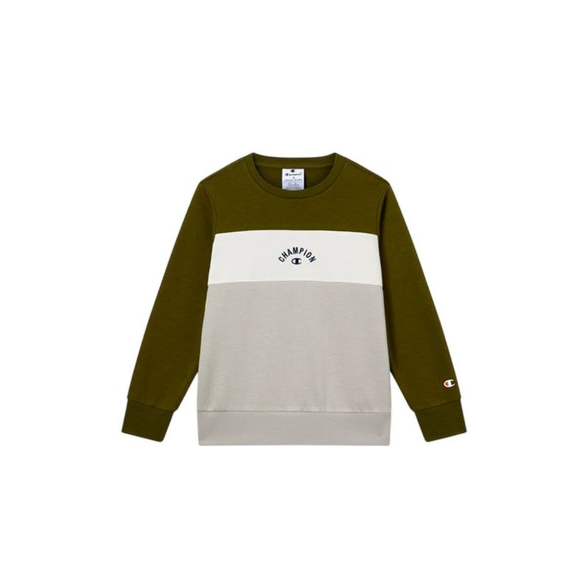 Felpa senza Cappuccio Bambino Champion Icons Plus Verde Oliva