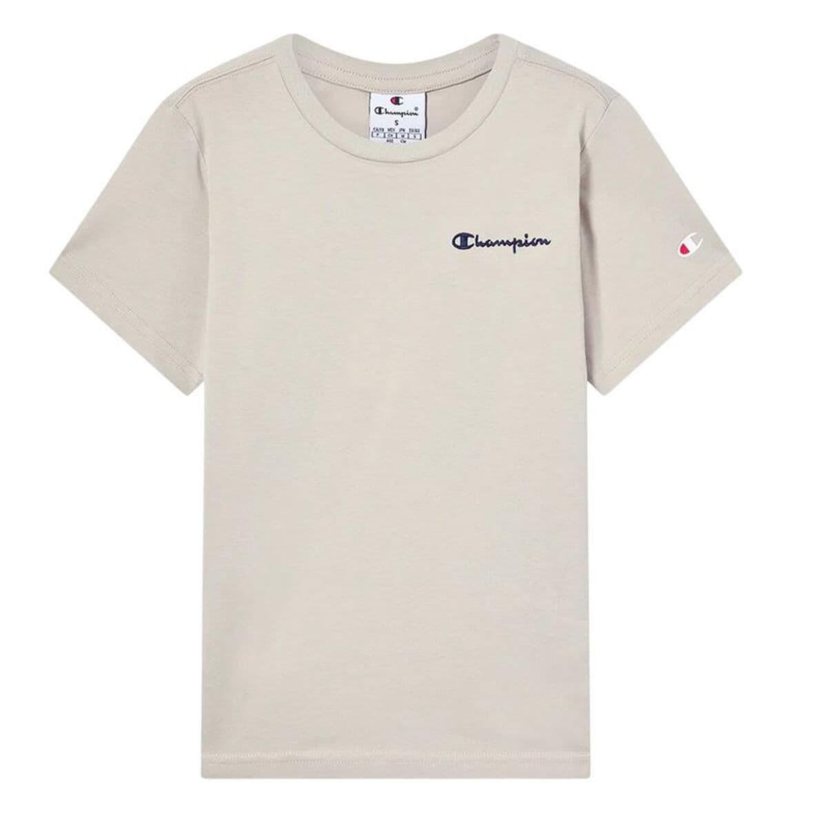 Maglia a Maniche Corte per Bambini Champion Icons Contrast Beige