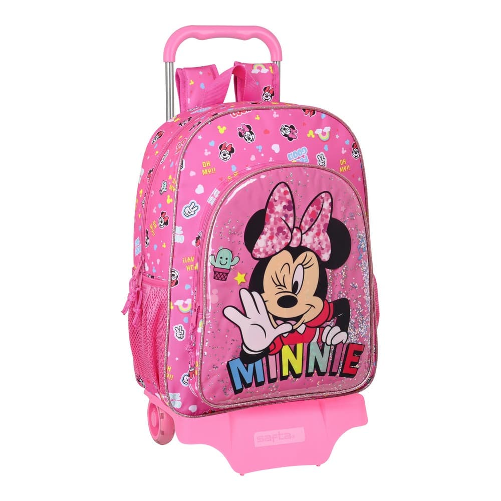 Trolley per la Scuola Minnie Mouse Lucky Rosa 33 x 42 x 14 cm