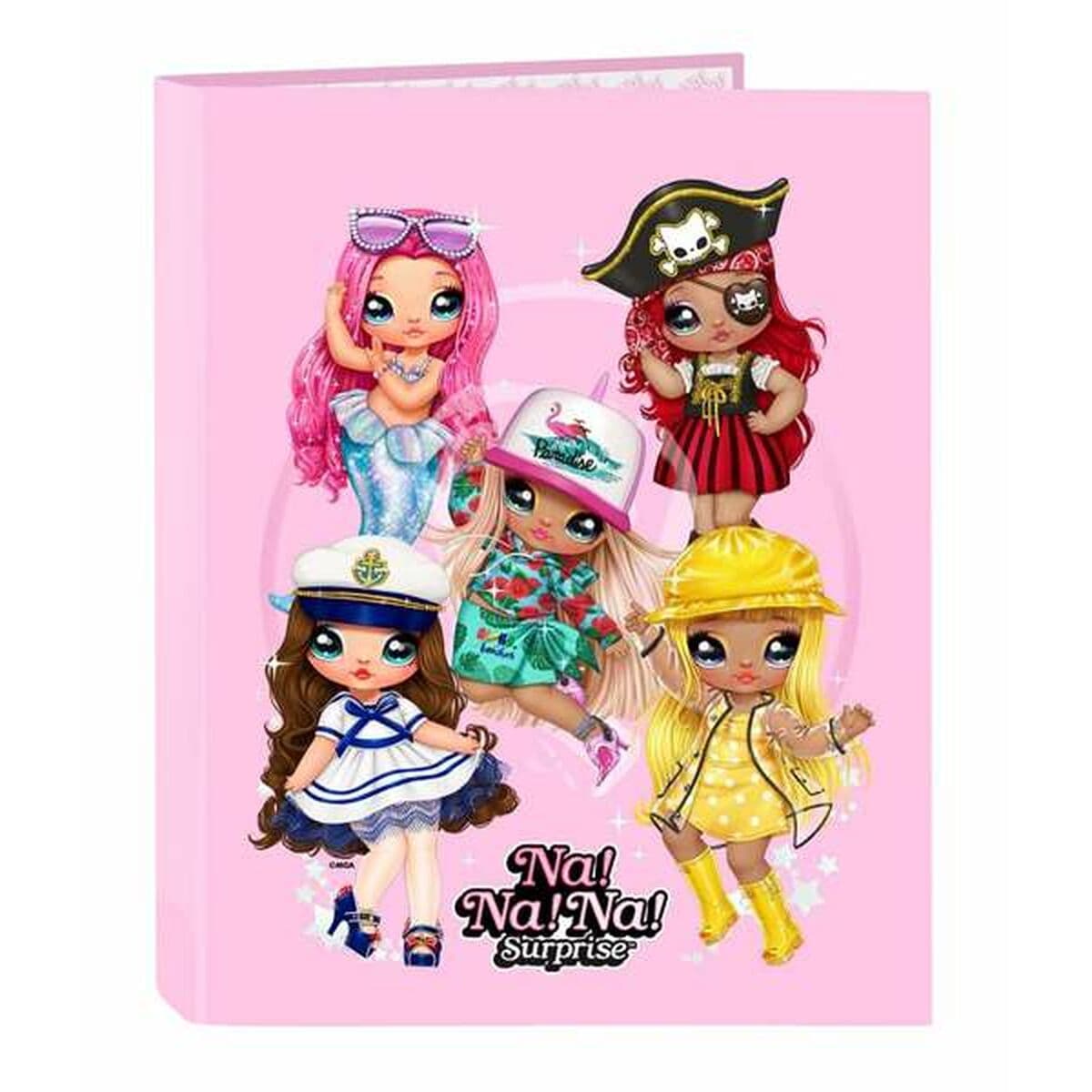 Raccoglitore ad anelli Sparkle Na! Na! Na! Rosa chiaro 26,5 x 33 x 4 cm