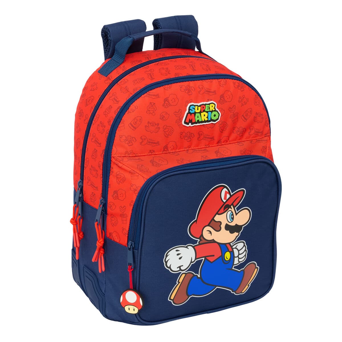 Zaino Scuola Super Mario Trick Rosso Blu scuro 32 x 42 x 15 cm