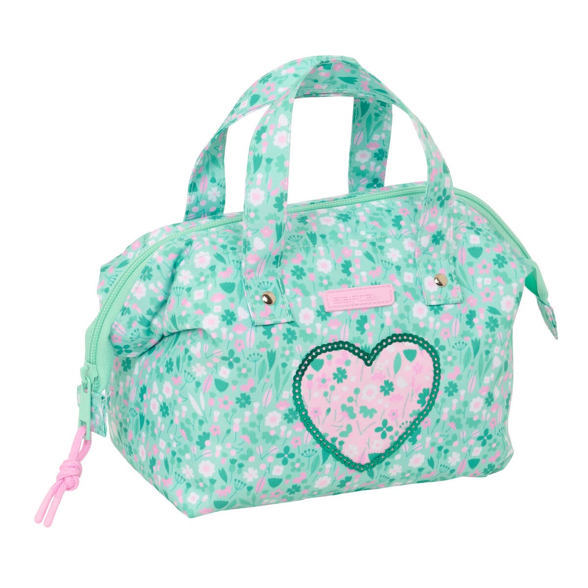 Necessaire da Viaggio Safta Cuore Menta 26.5 x 17.5 x 12.5 cm