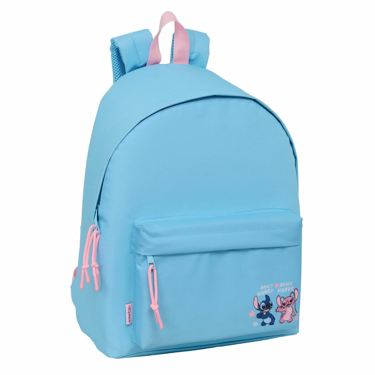 Zaino Scuola Lilo & Stitch Happy Celeste 33 x 42 x 15 cm