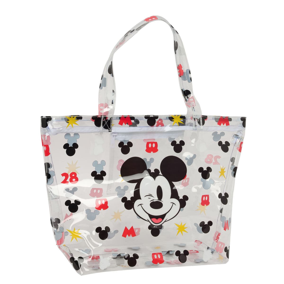 Shopping Bag Mickey Mouse Clubhouse Beach Multicolore Trasparente 54 x 35 x 17 cm