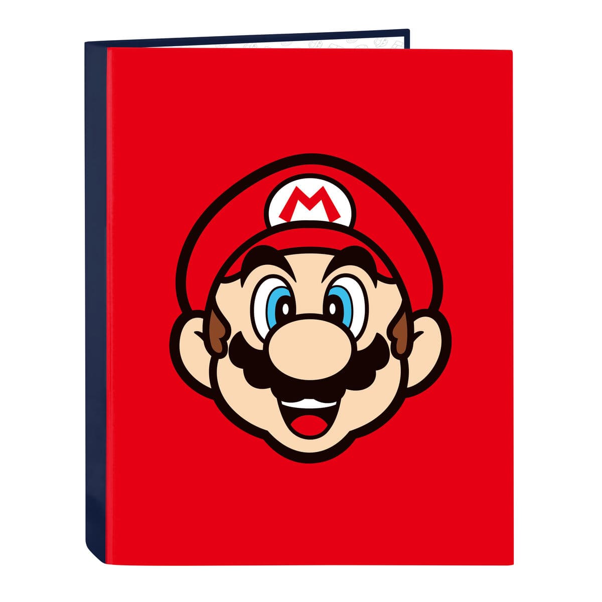 Raccoglitore ad anelli Super Mario Mamma mia Rosso Blu Marino A4 26.5 x 33 x 4 cm