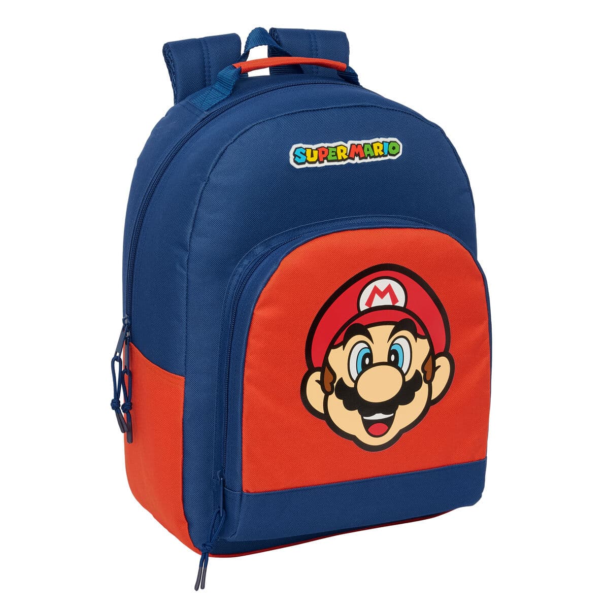Zaino Scuola Super Mario Mamma mia Rosso Blu Marino 32 x 42 x 15 cm