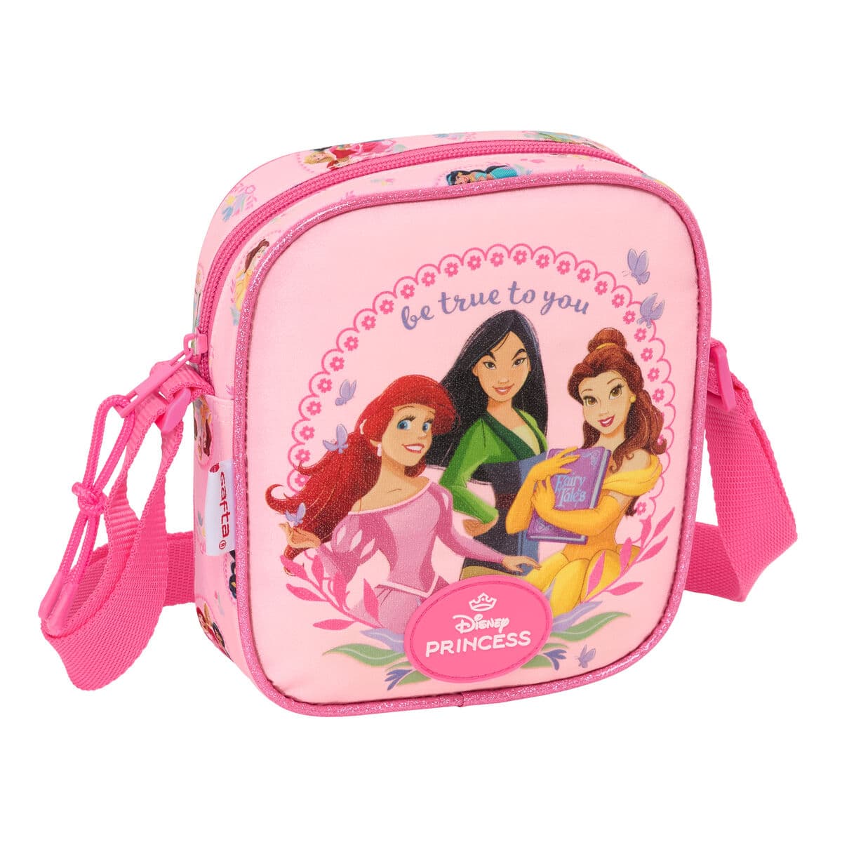 Borsa a Tracolla Disney Princess Rosa 16 x 18 x 4 cm