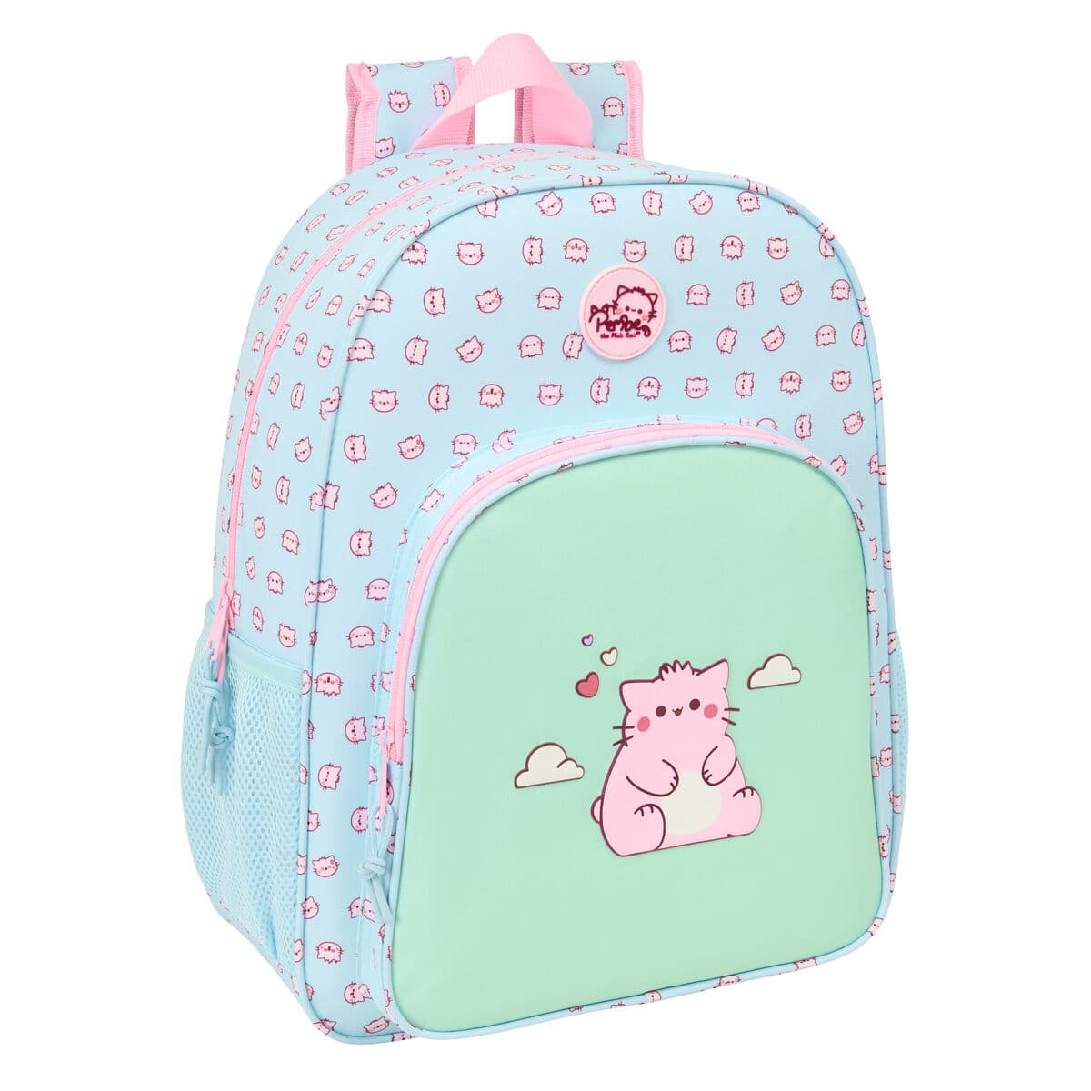 Zaino Pembe The pink cat Multicolore 33 x 42 x 14 cm