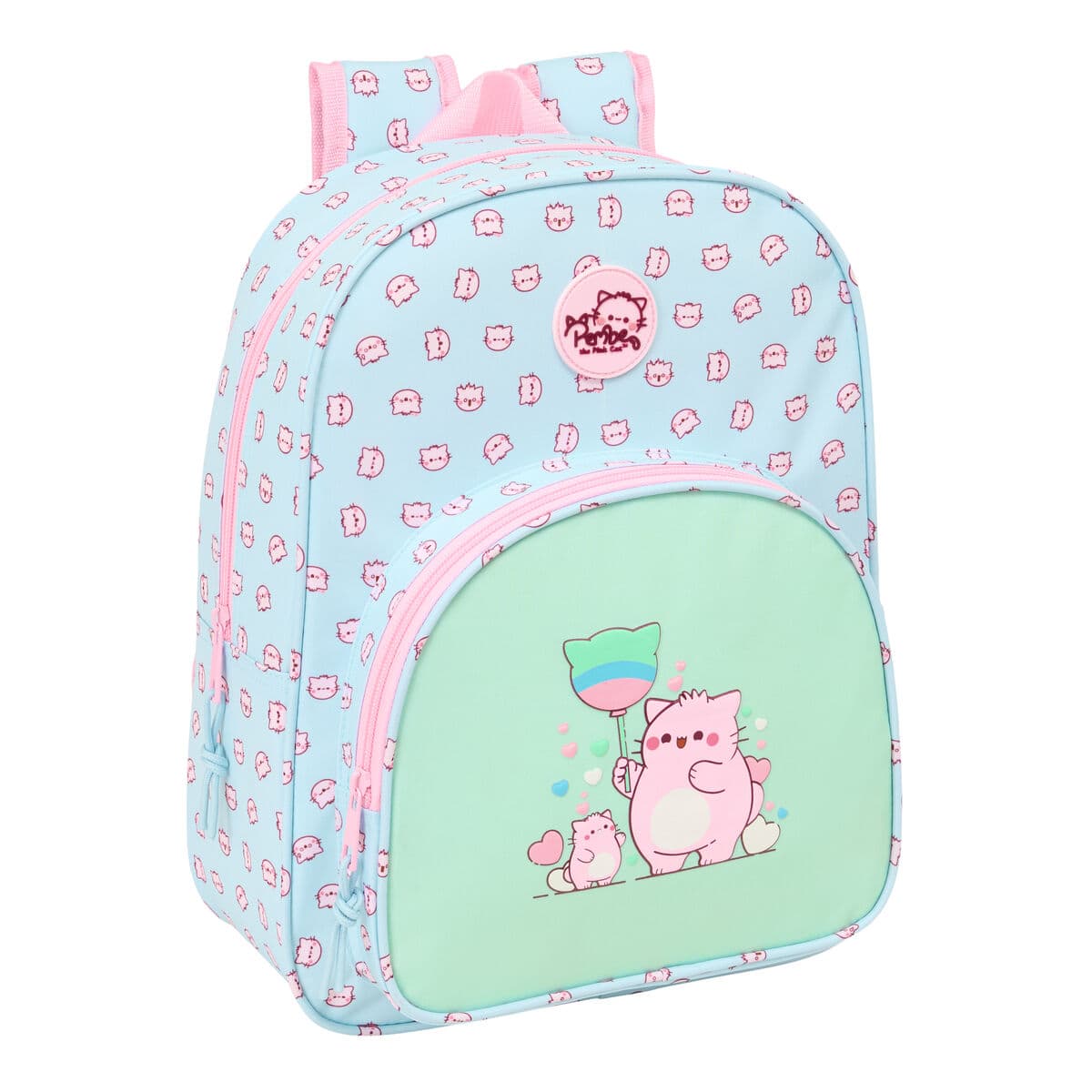 Zaino Pembe The pink cat Multicolore 26 x 34 x 11 cm