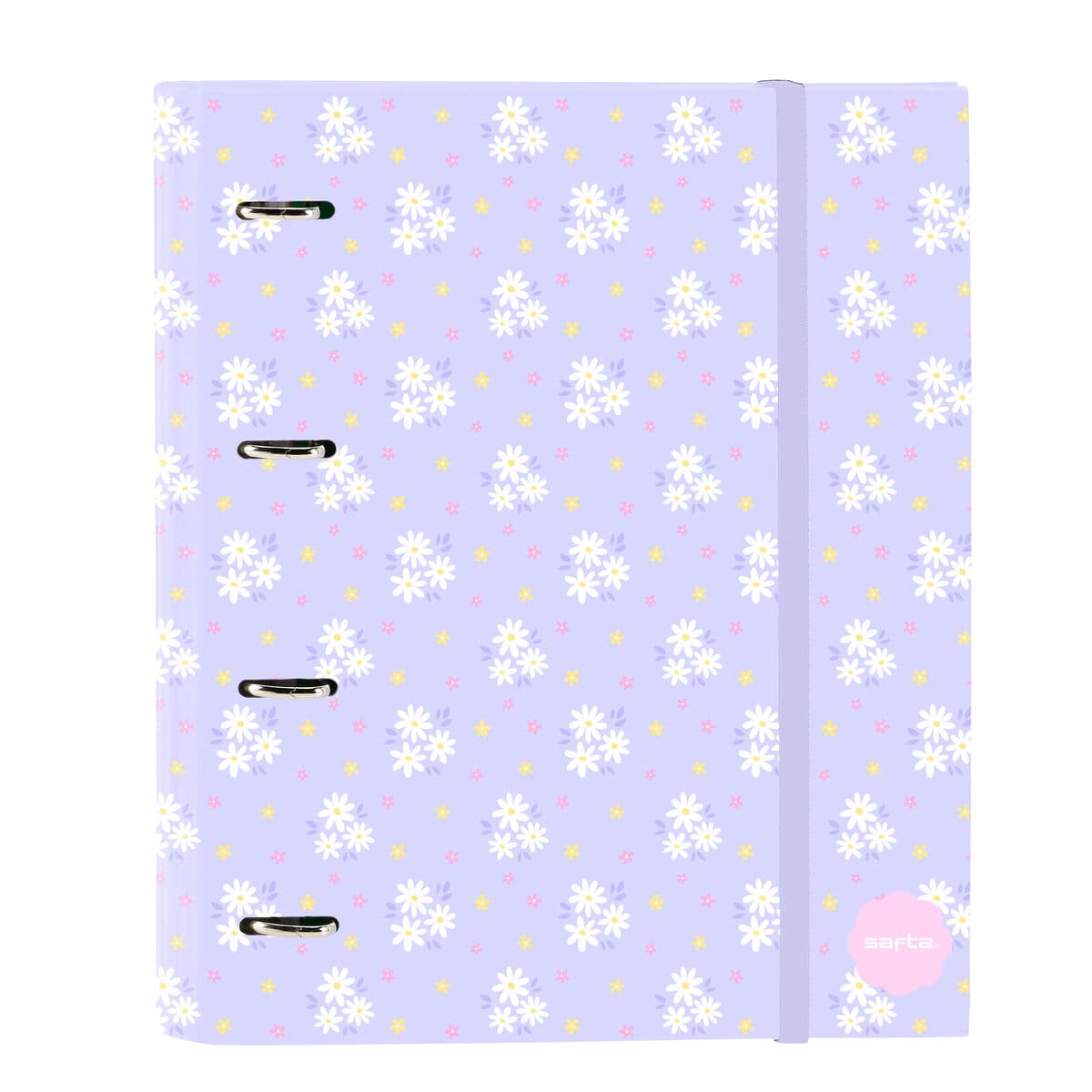 Raccoglitore ad anelli Safta Bouquet Rosa Lilla 27 x 32 x 3.5 cm