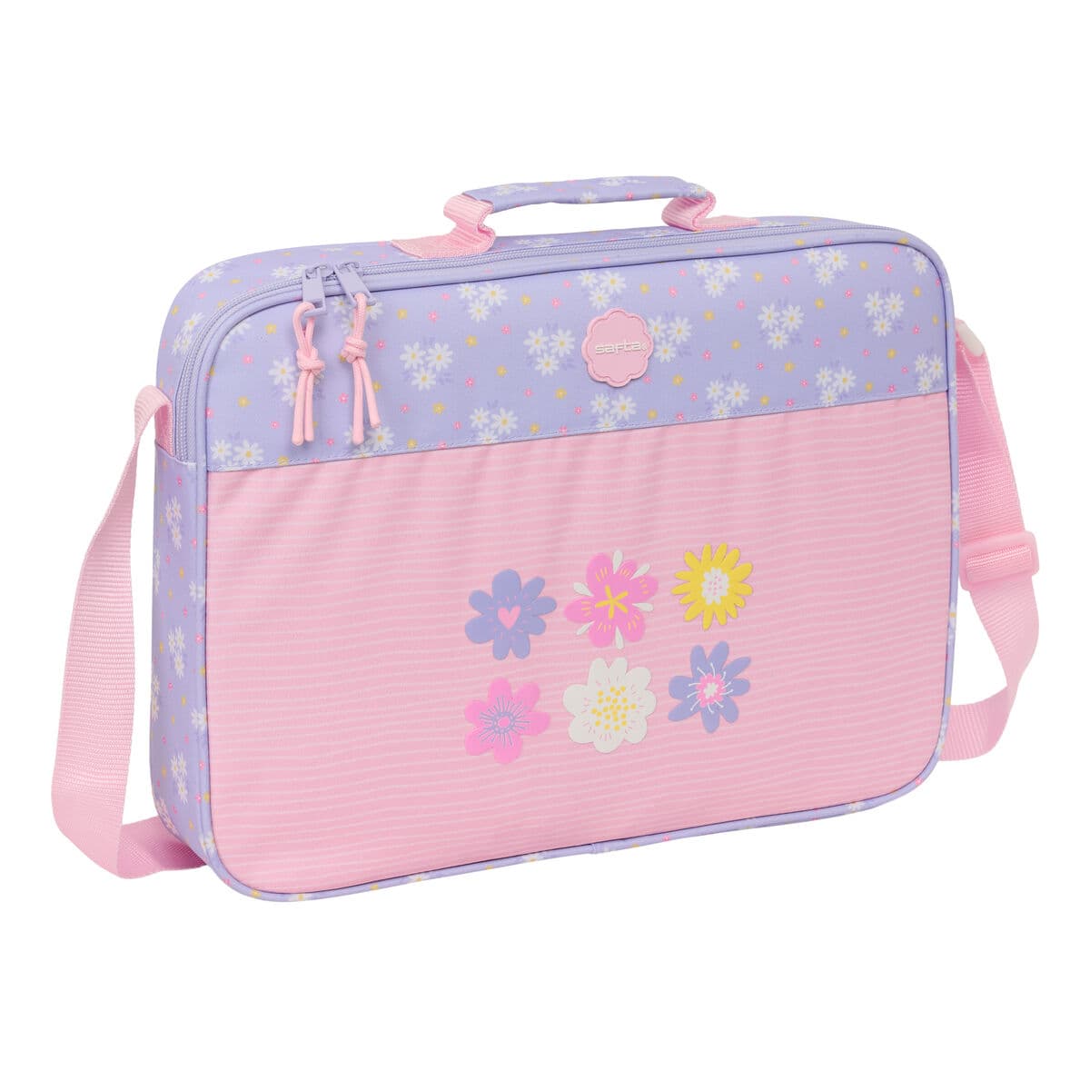 Zaino Scuola Safta Bouquet Rosa Lilla 38 x 28 x 6 cm