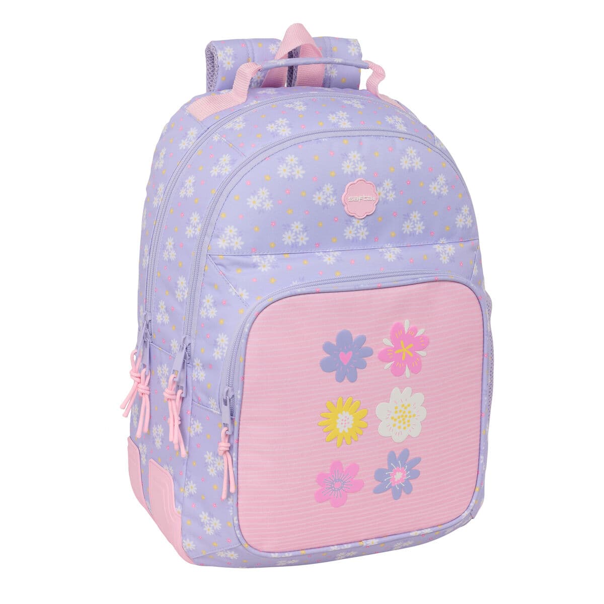 Zaino Scuola Safta Bouquet Rosa Lilla 32 x 42 x 15 cm