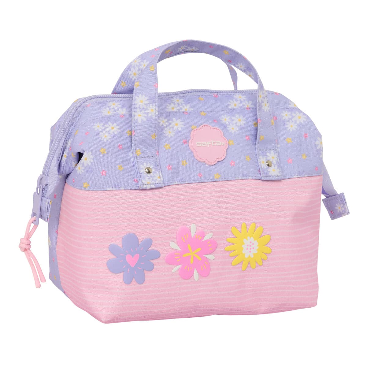 Necessaire da Viaggio Safta Bouquet Rosa Lilla 26.5 x 17.5 x 12.5 cm