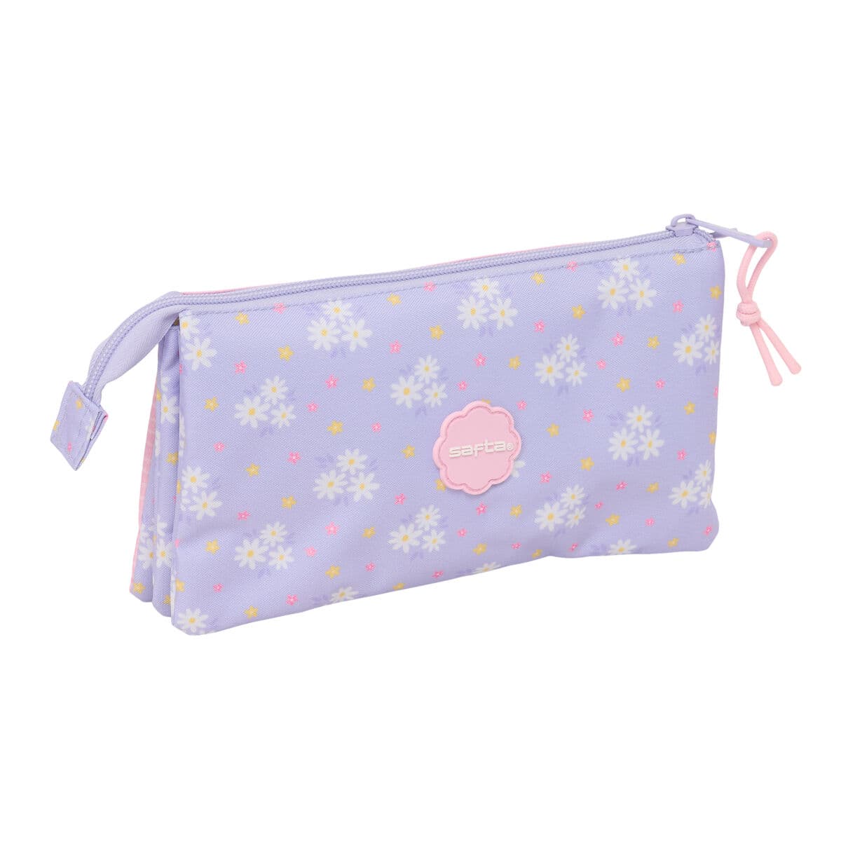 Necessaire Safta Bouquet Rosa Lilla 22 x 12 x 3 cm