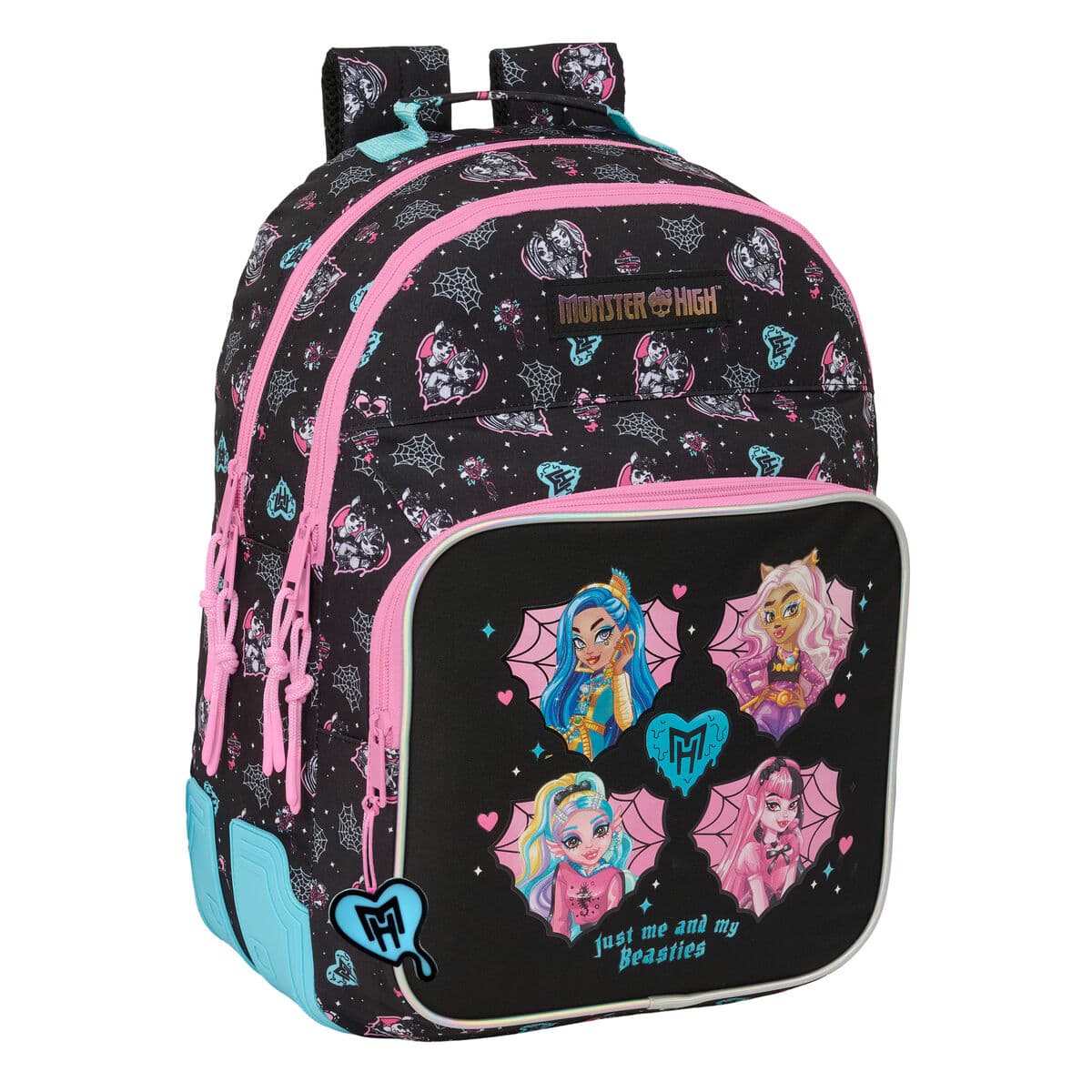 Zaino Scuola Monster High Nero 32 x 42 x 15 cm