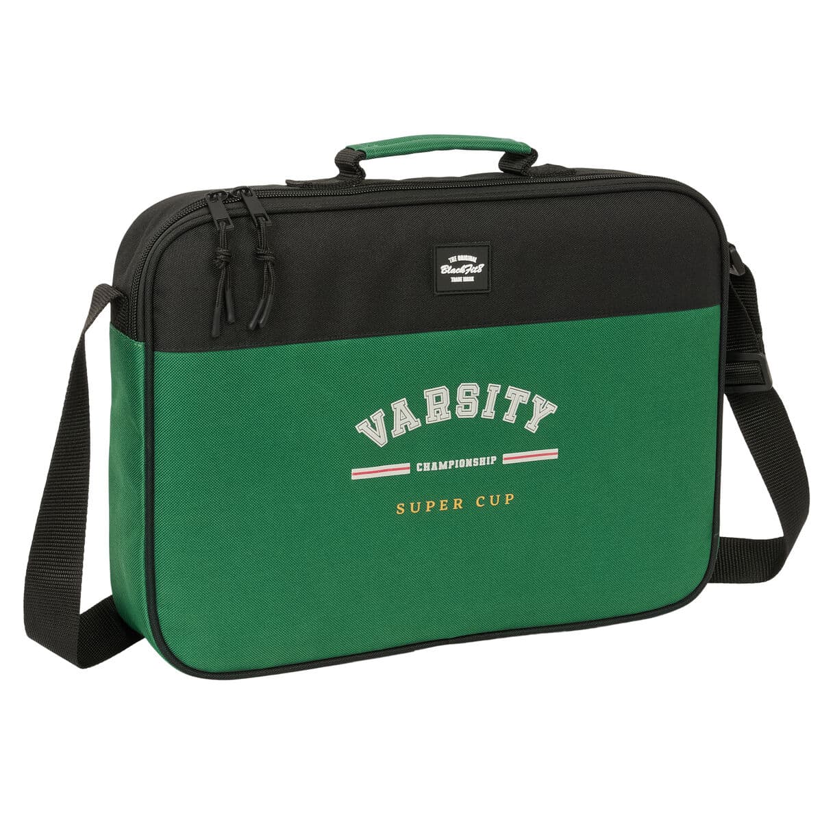 Zaino Scuola BlackFit8 Varsity Nero Verde 38 x 28 x 6 cm