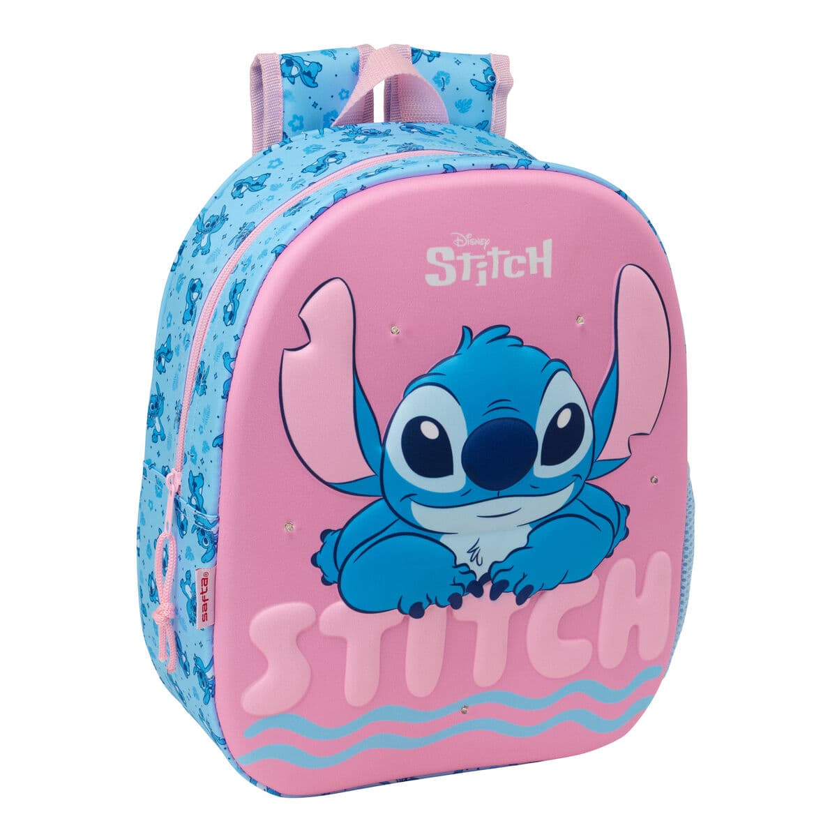Zaino Scuola Lilo & Stitch Rosa Azzurro Chiaro 27 x 33 x 10 cm