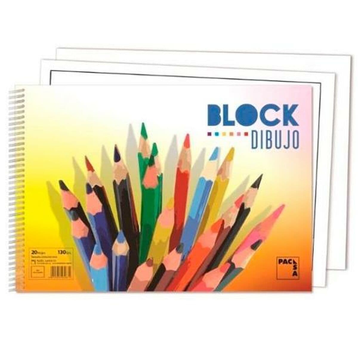 Blocco da disegno Pacsa 20 Fogli 33 x 23 cm Con cornice