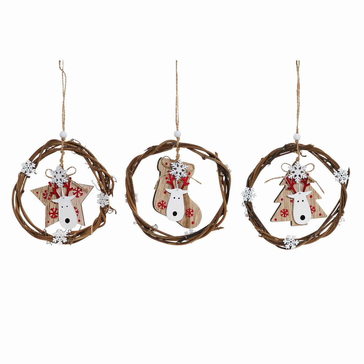 Decorazione Natalizia DKD Home Decor Legno (3 pcs) (14 x 1 x 18 cm)