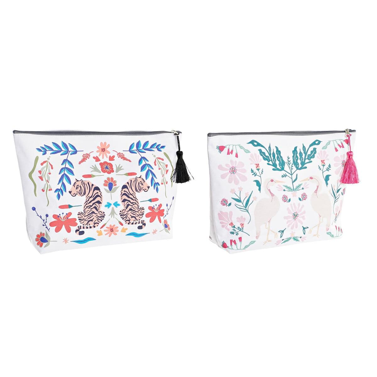 Necessaire DKD Home Decor Bianco Beige Multicolore (2 Unità)