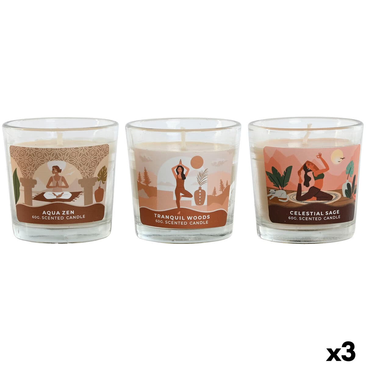 Candela Profumata Home ESPRIT Città 60 g (3 Unità)