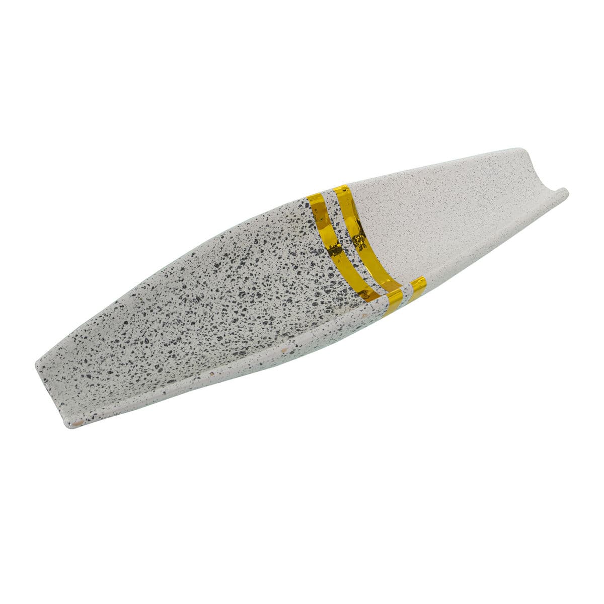 Centrotavola Alexandra House Living Bianco Argentato Ceramica 35 x 11 x 5 cm
